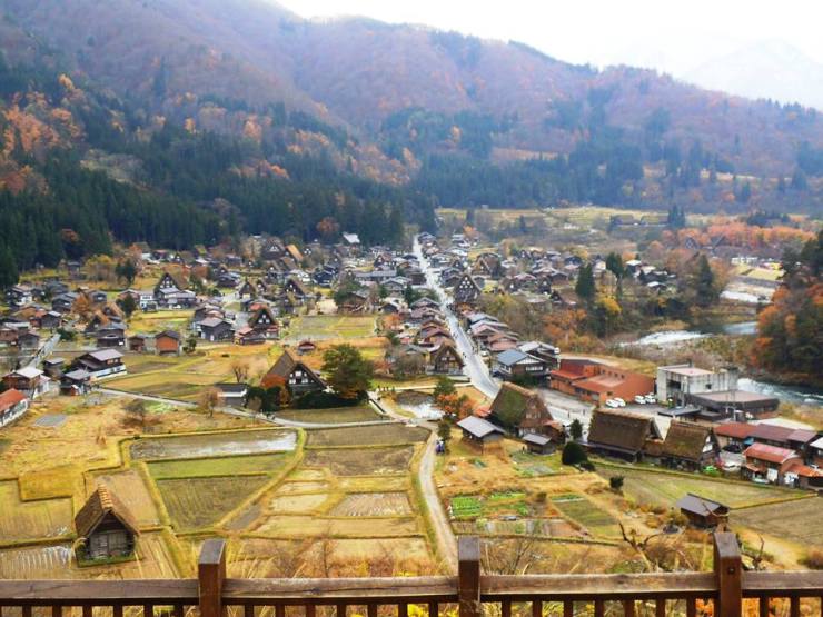 The view from the deck at Shirakawa-go